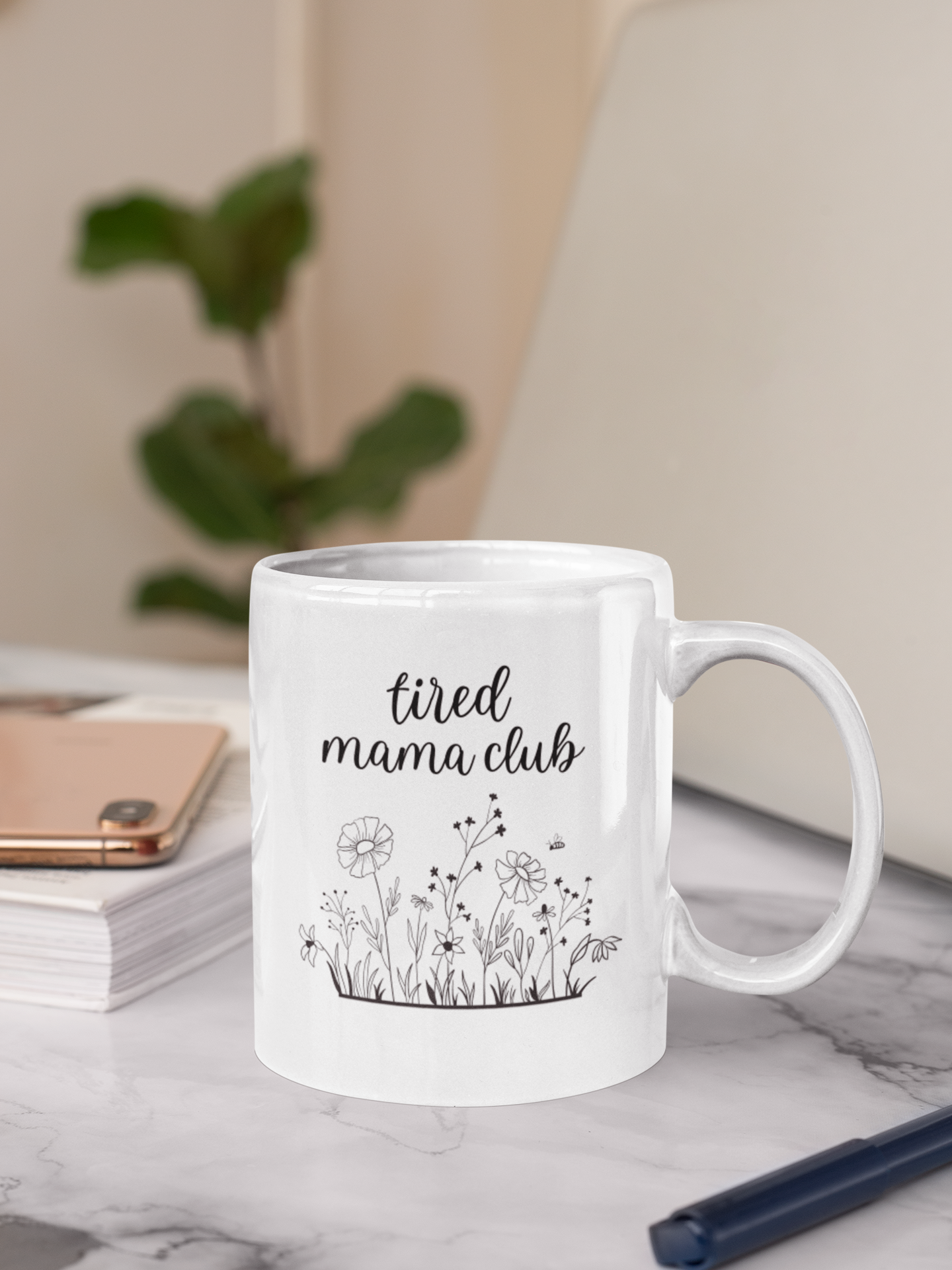 Botanical Art Ceramic Mug, Floral Coffee Cup, Garden Lover Gift, Mother's Day, Home Decor, Nature Enthusiast, Eco-friendly Mug
